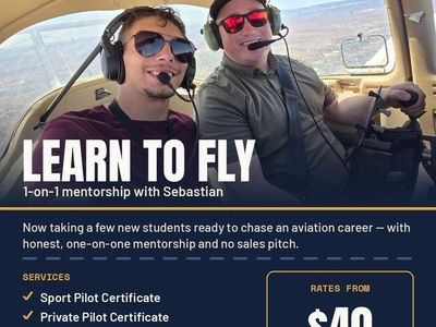 Southern Utah Flight Instruction: Learn to Fly with 1-on-1 Mentorship - Sport, Private, Commercial, CFI Certificates