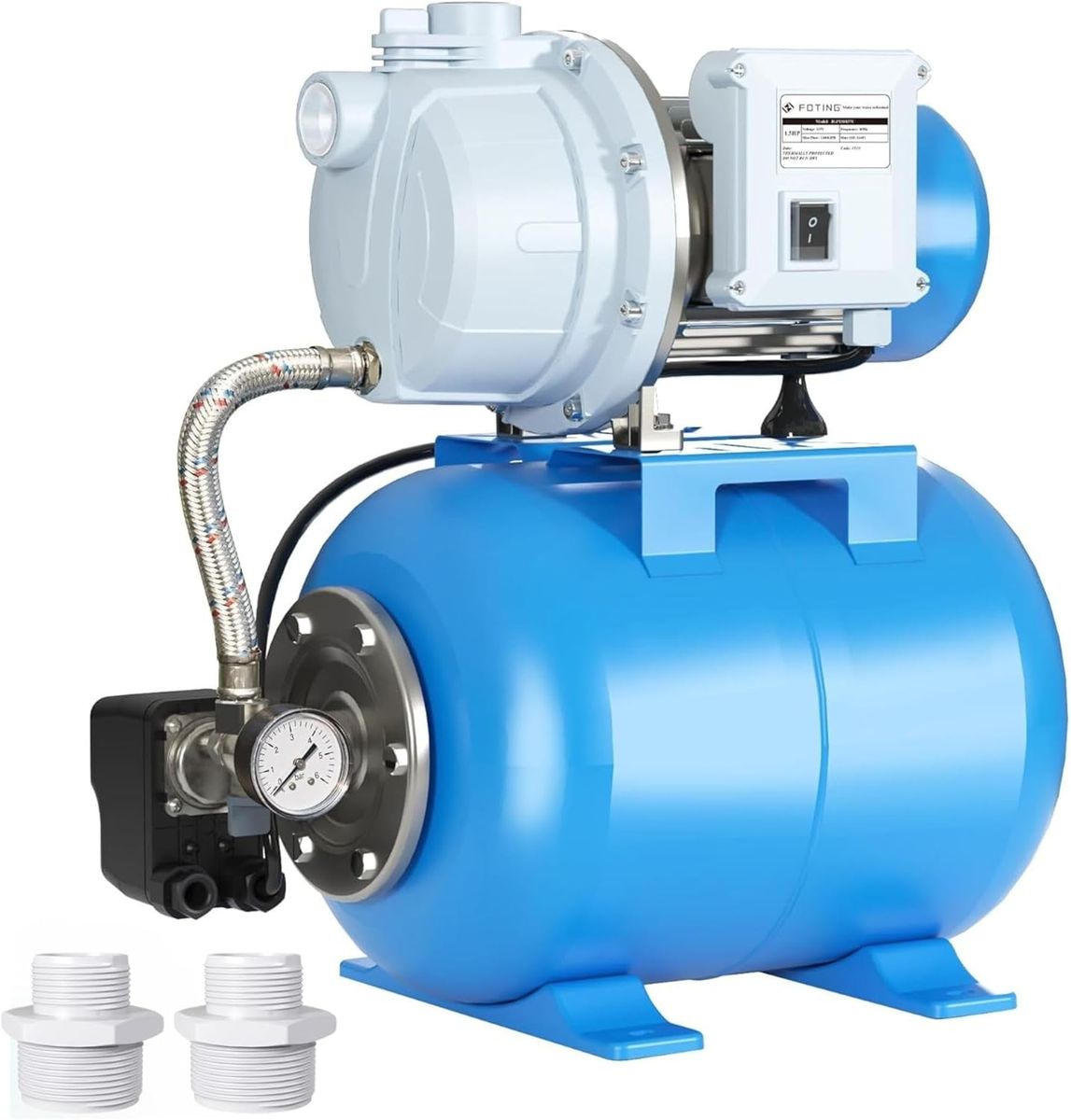 FOTING 1.5HP 1.5 HP Automatic Shallow Well Jet Pump and Pressure Booster