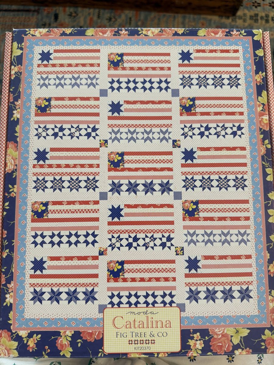 Moda Catalina Fig Tree & Co. KIT20370 Americana Quilt Kit - New, Unopened