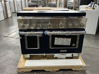 NEW KITCHENAID 48 INCH DUAL FUEL COMMERCIAL RANGE