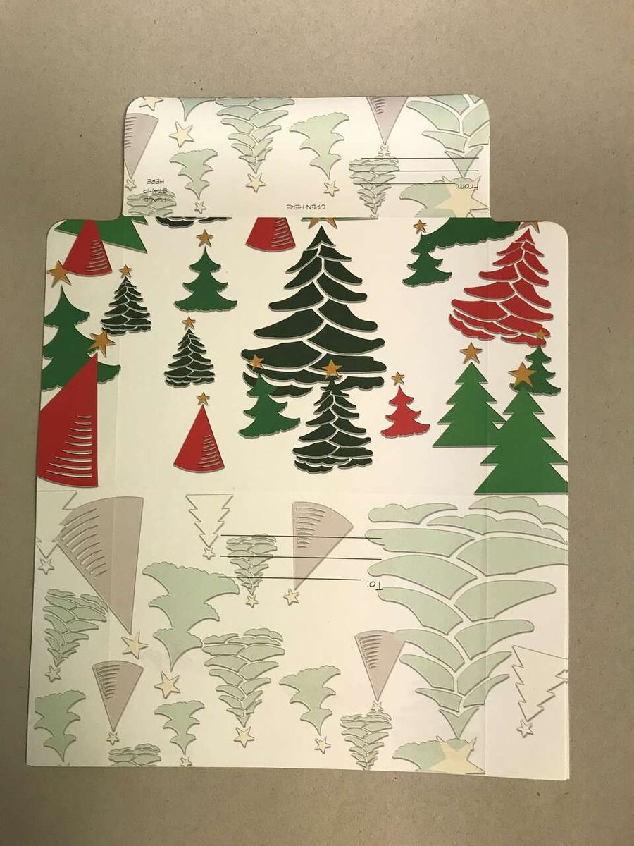 Stationery & Envelope All in One, 4 Different Designs of Christmas