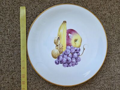 Vintage Heinrich H&C Selb Bavaria Germany Round Platter/Chop Plate with a Fruit Motif