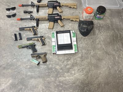 Airsoft Guns - Elite Force Walther PPQ, Sig Sauer MCX, Colt M4 - Complete Airsoft Package