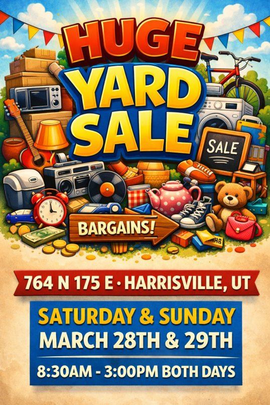 2-Day Yard Sale – Electronics, Appliances, more!!!