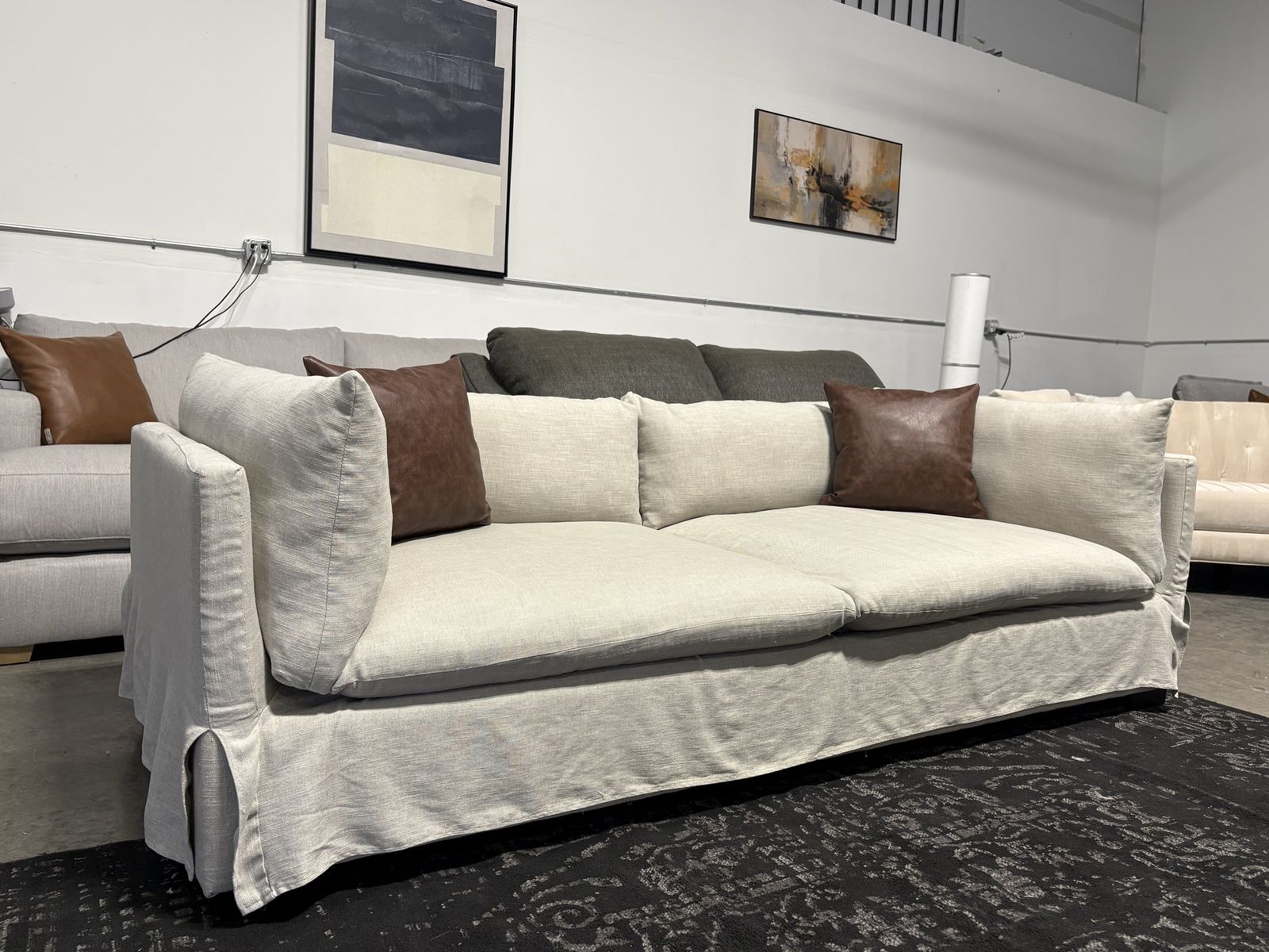 FOUR HANDS Slipcovered Couch (Free Delivery)