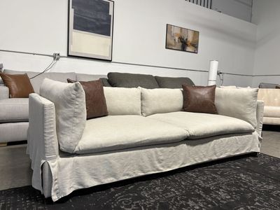 FOUR HANDS Slipcovered Couch (Free Delivery)