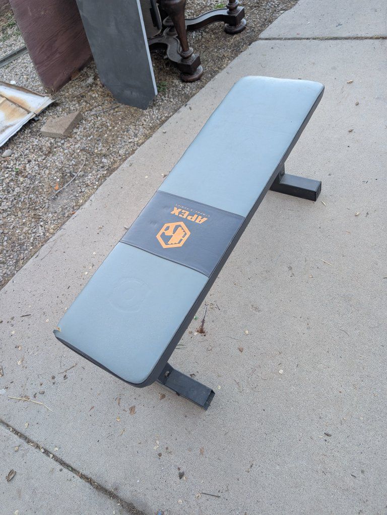 Apex Strength Series Flat Weight Bench - Grey/Black