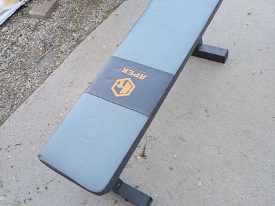 Apex Strength Series Flat Weight Bench - Grey/Black