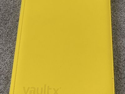 VaultX 9-Pocket Trading Card Binder - Yellow - Zip-up for TCG Storage