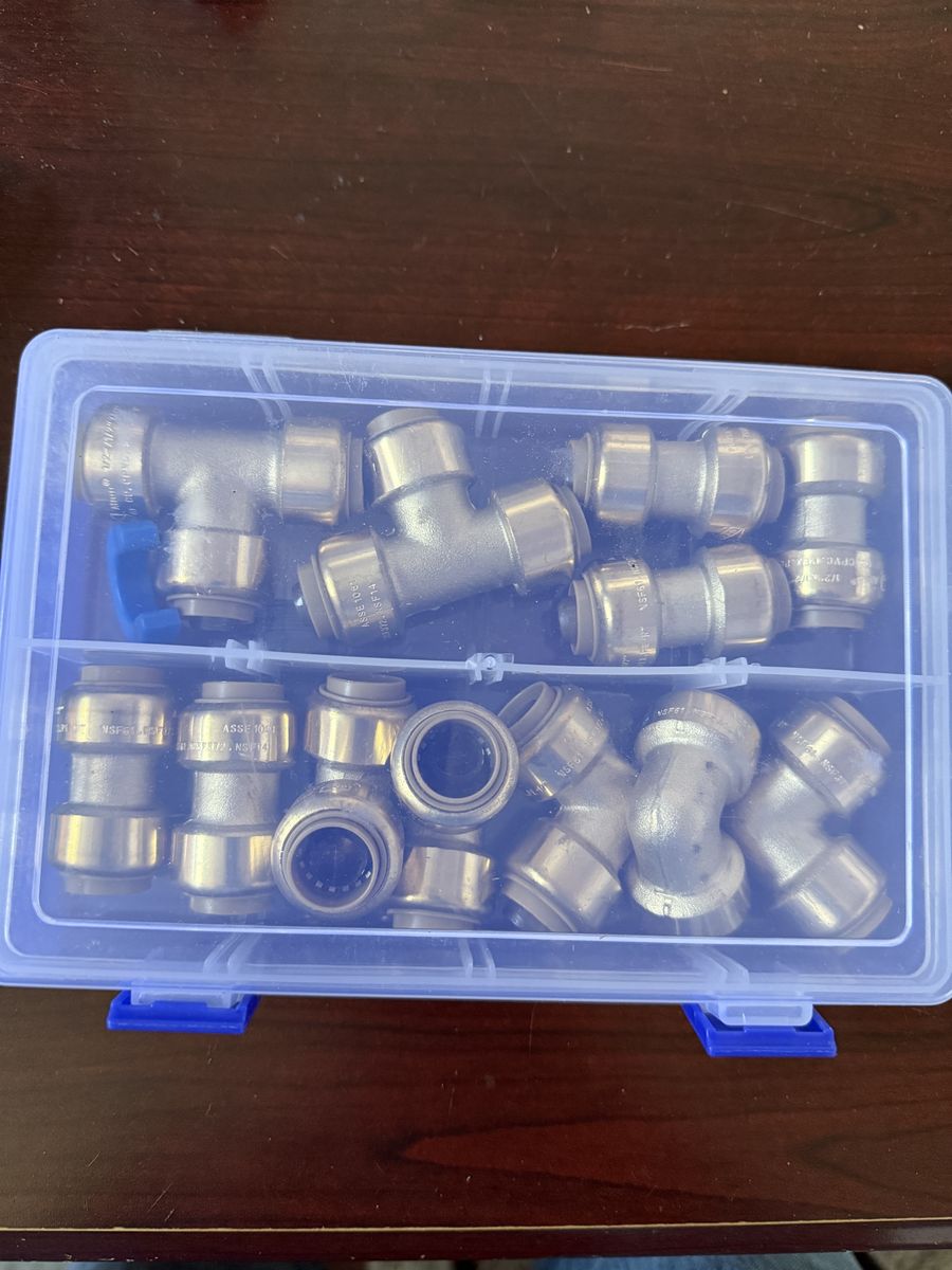 SUNGATOR Push Fittings. Pack of 12 , 1/2