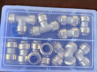 SUNGATOR Push Fittings. Pack of 12 , 1/2