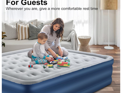 New in box Queen Air Mattress with Built in Pump