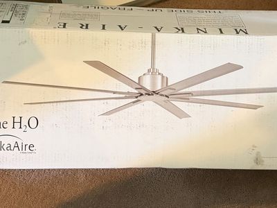 Minka-Aire Xtreme H2O 65" Outdoor Ceiling Fan + WC400 Wall Control — Brand New