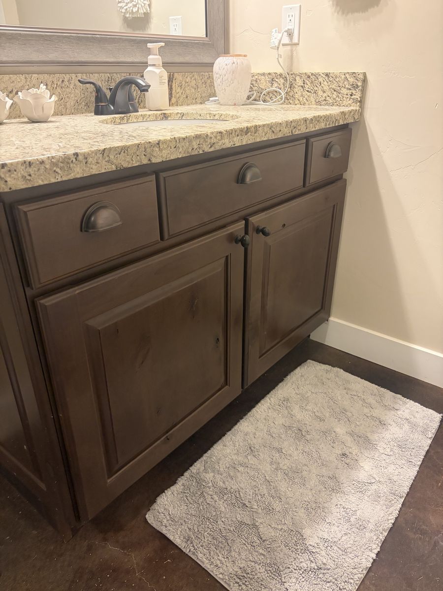 48 inch vanity with granite countertop, Undermount sink and faucet