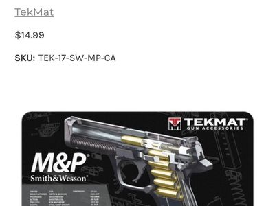 New TekMat Gun Cleaning Mat for Smith & Wesson M&P pistols