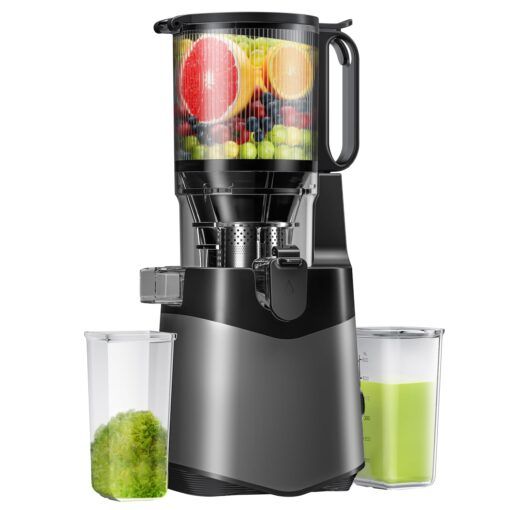 LUIXXN Cold Press Juicer, 5.8 Extra Large Feed Chute Fit Whole Fruits/Vegetables