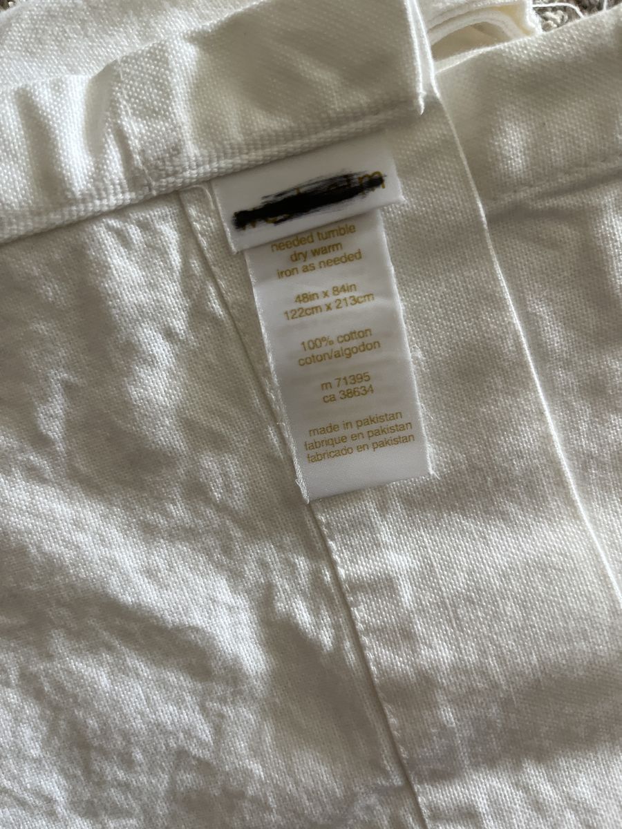 2 (48x84) White Curtain panels