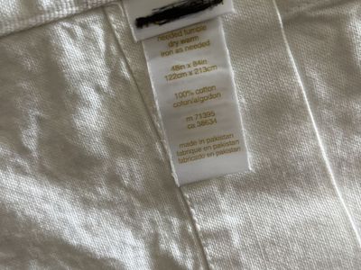 2 (48x84) White Curtain panels