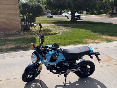 2024 Honda Grom 125cc Motorcycle ABS - Blue, Excellent Condition, Very Low Mileage