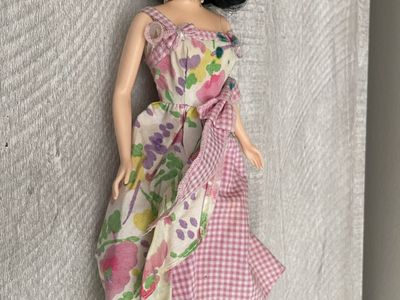 Vintage Snow White 1966 Barbie Doll Floral Gingham
