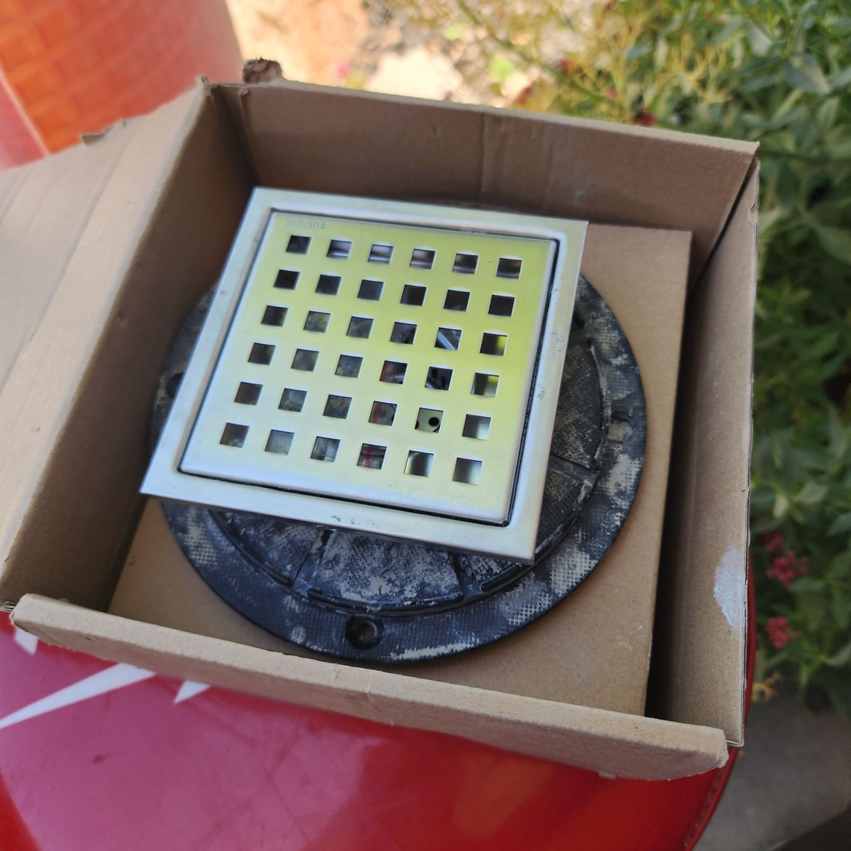 Stainless Steel Square Shower Floor Drain Grate with Removable Cover