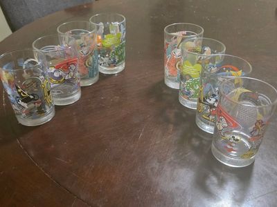Vintage McDonald's Disney 100 Years of Magic Collectible Glasses - 2 sets of 4