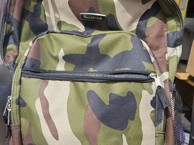 17 Inch dbl handle rolling backpack in camouflage.