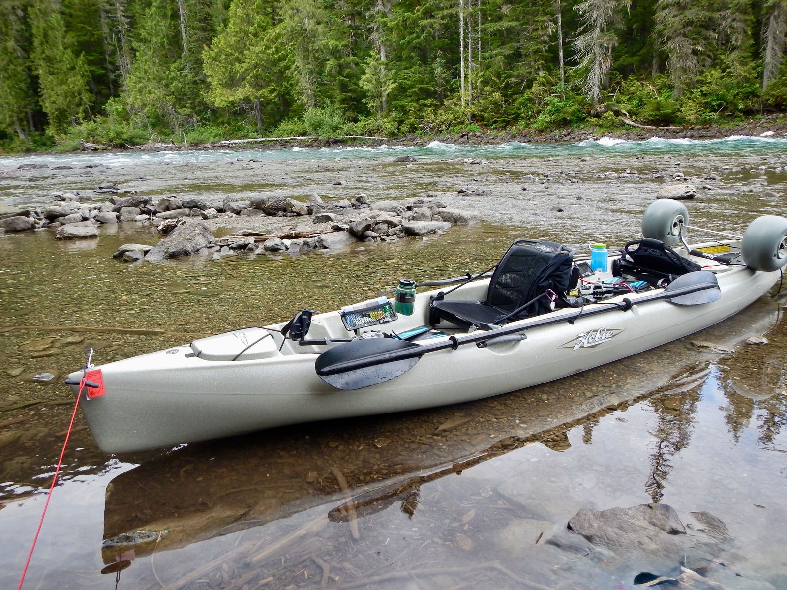 Hobie MIRAGE Double Kayak with peddles   Great for Fishing.   Like new