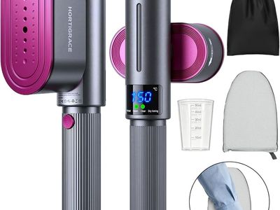 NEW Travel Steamer for Clothes, 2-in-1 Steam Iron & Garment Steamer with Fast Heat-Up, 1200W Portable Handheld