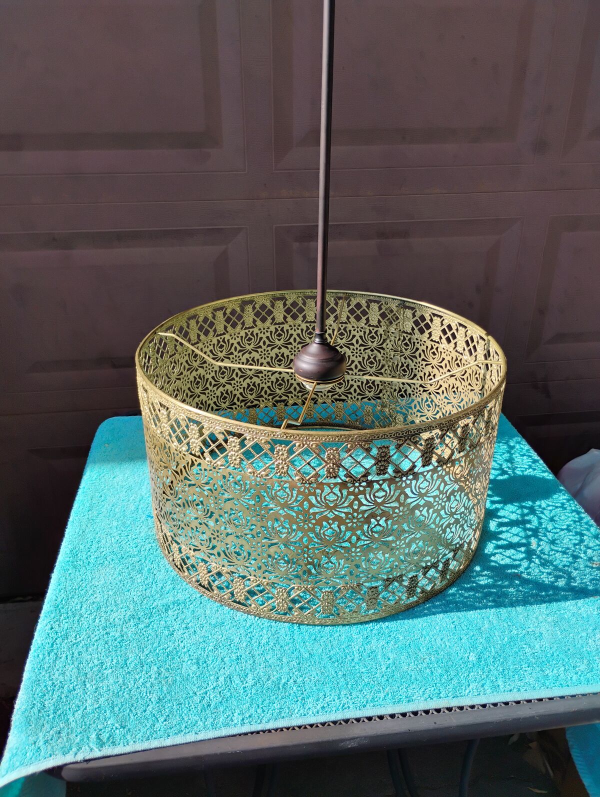 Filigree Lotus Metal Shade Pendant Lights Or Lamp Shade 4 Available