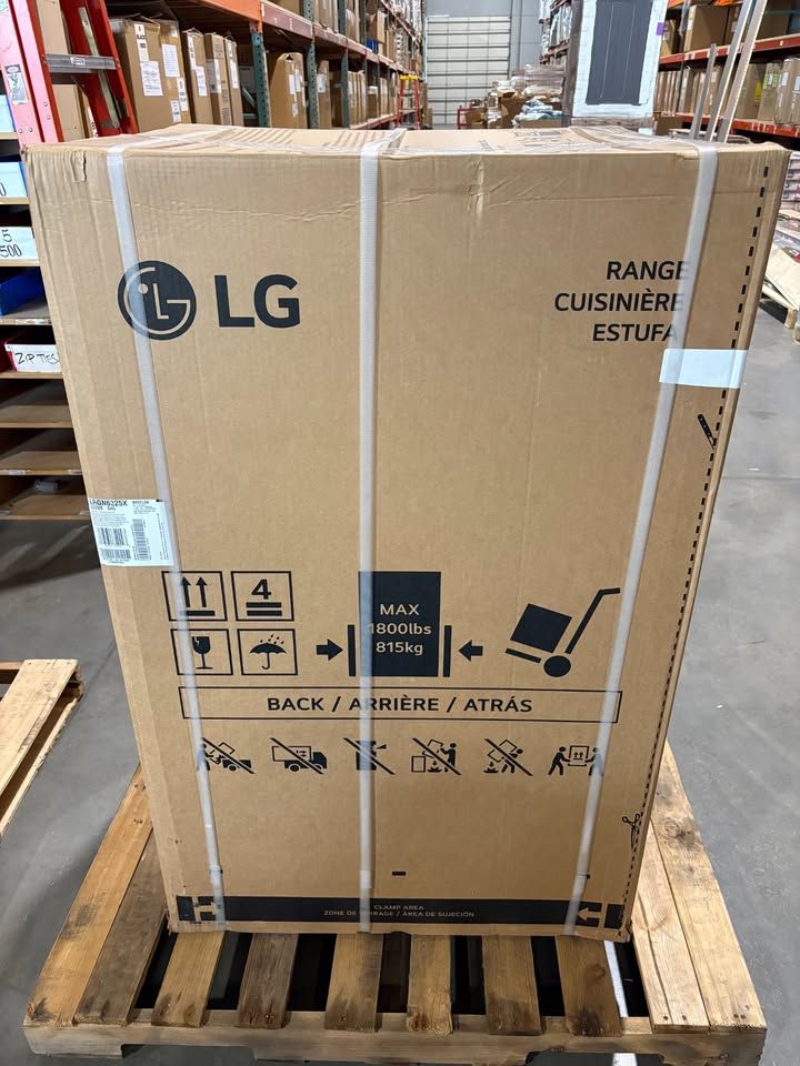 LG LRGN6325X 30" Freestanding Gas Range in Stainless Steel, 5 Burners, Brand New!
