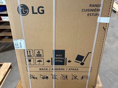 LG LRGN6325X 30" Freestanding Gas Range in Stainless Steel, 5 Burners, Brand New!