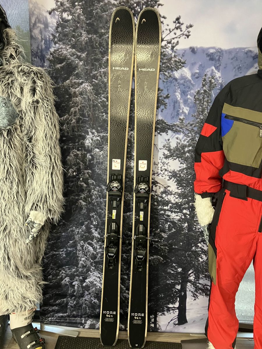 Used Head Kore 94 Ti 191cm Skis w/ Tyrolia Attack LYT 13 Bindings