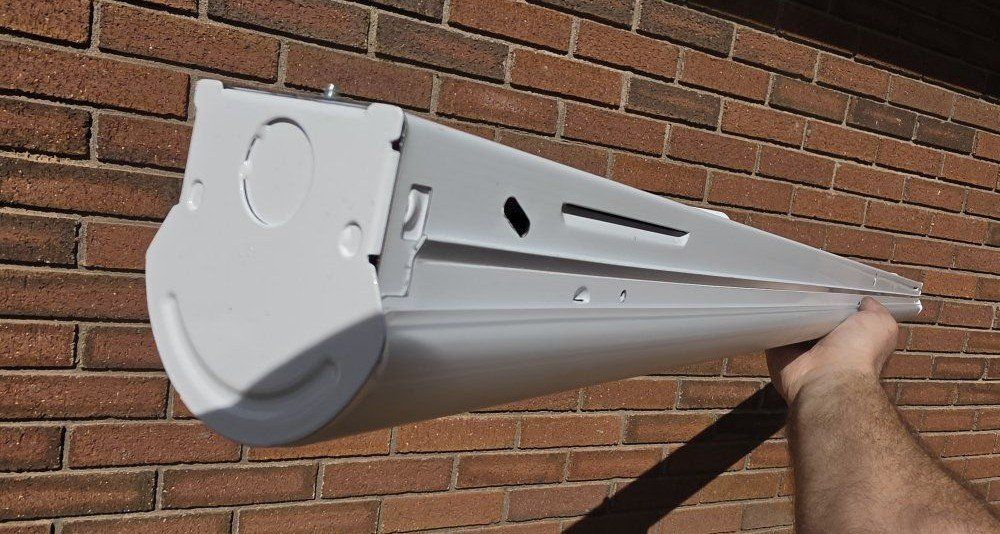 New White 48-inch Fluorescent Light Fixtures (3-Pack), New in Box