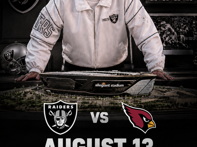 Las Vegas Raiders vs. Arizona Cardinals Tickets - Aug 13 - Sec 102, Row 17, Seats 19 & 20