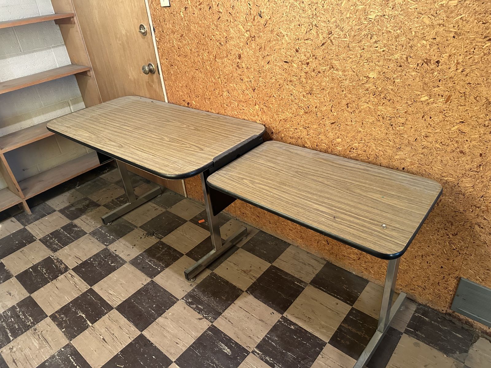 Metal & Wood Desk with Side Extension!