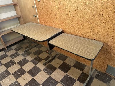 Metal & Wood Desk with Side Extension!