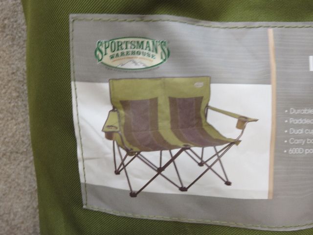 BRAND NEW - NEVER USED - SPORTSMAN'S WAREHOUSE 2 PERSON "LOVE SEAT" PORTABLE DOUBLE CHAIR