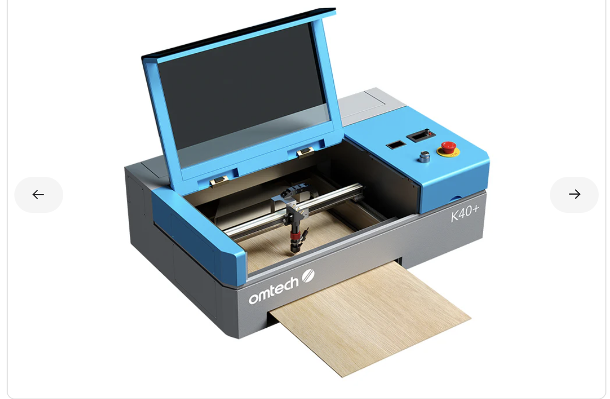 OMTech K40+ Desktop CO2 Laser Engraver PLUS Industrial Chiller