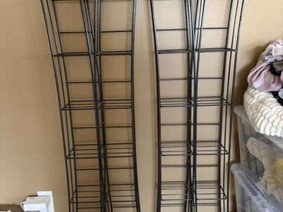 Black metal shelfs