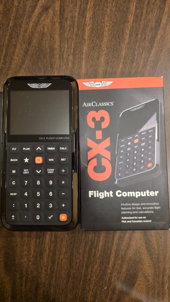 ASA AirClassics CX-3 Electronic Flight Computer with Box