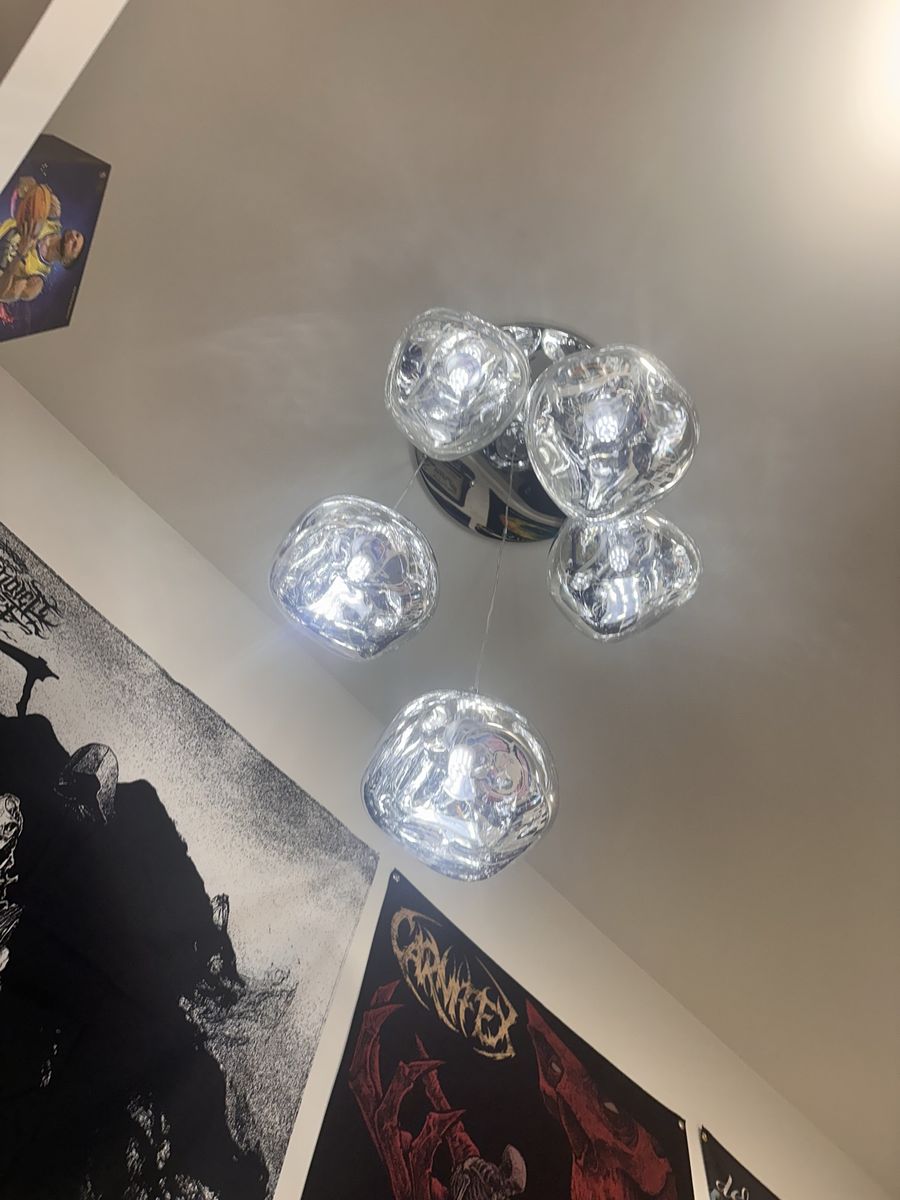 Modern chrome silver bulb light chandelier new!