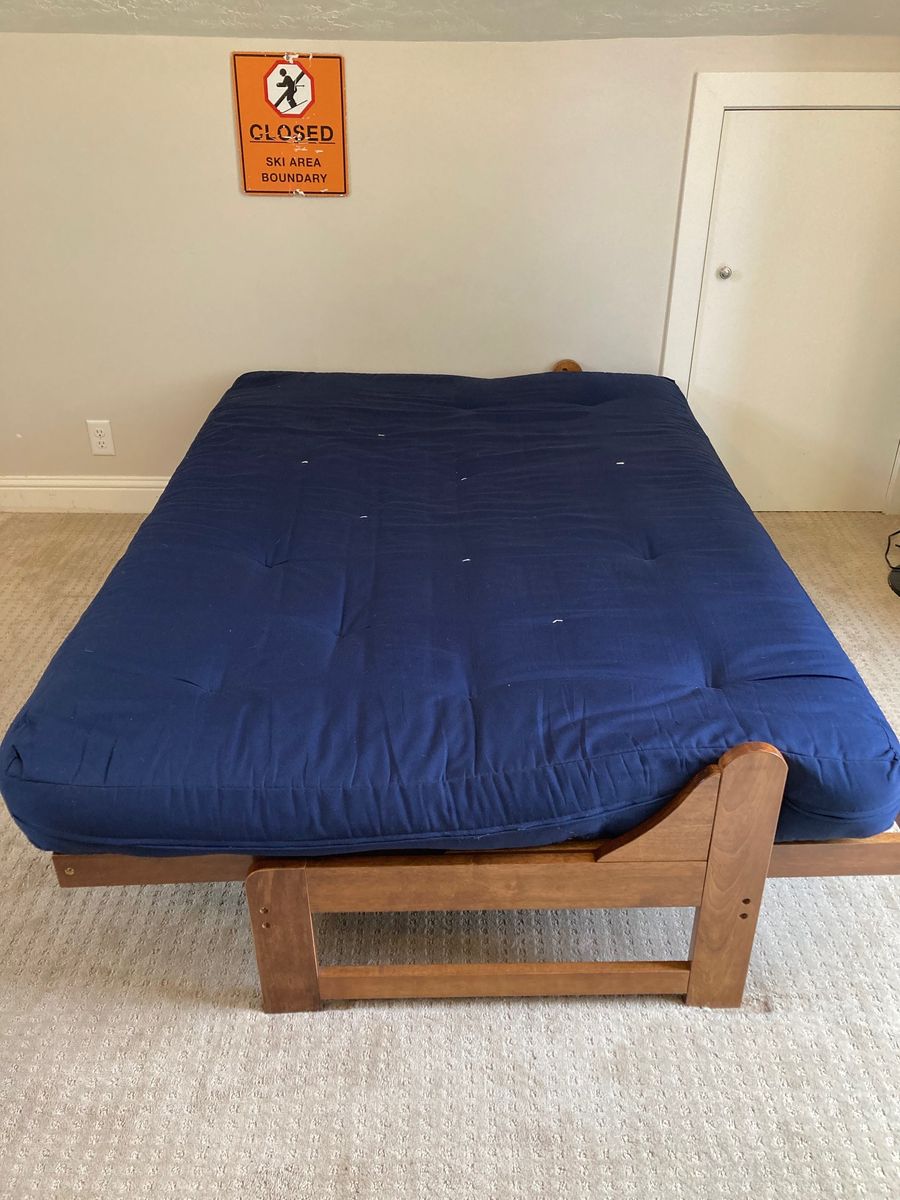 Futon Frame and Double Mattress