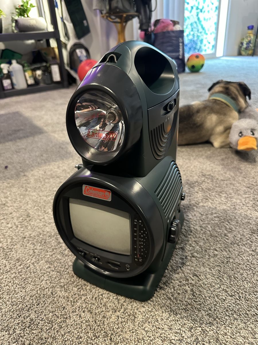 Coleman TV Lantern W/ Instant Weather 5.5” Screen Built-in Siren! Lamp!