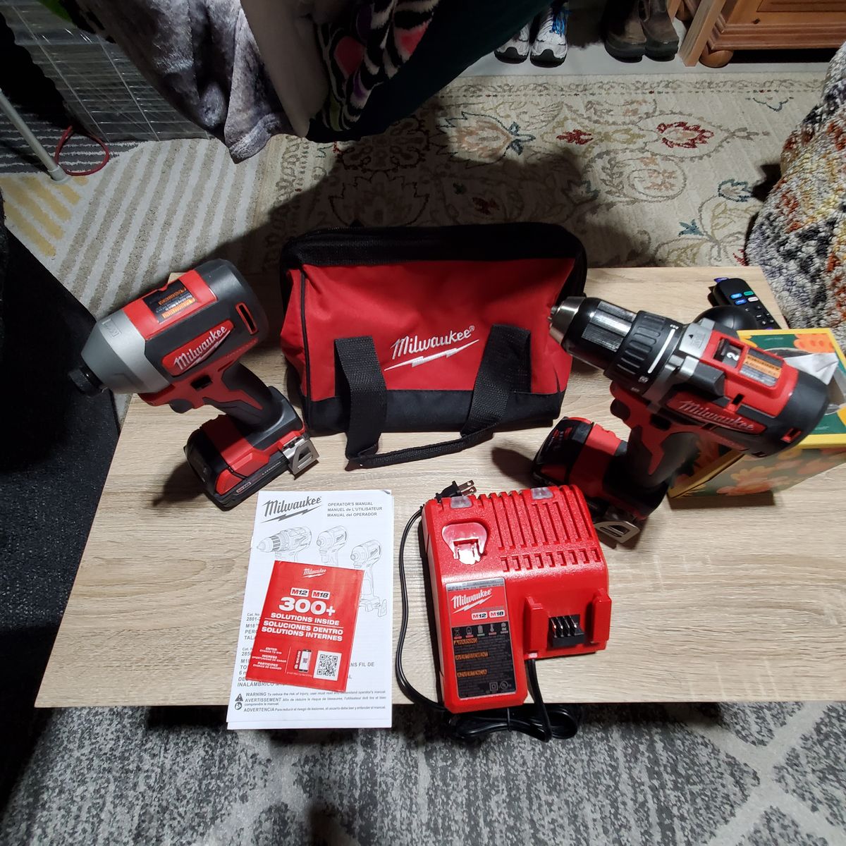 M18 Milwaukee lithium drill driver set