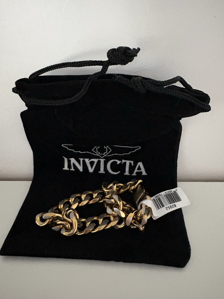 New Invicta Elements Two-Tone Stainless Steel Cuban Link Bracelet – Model 80952