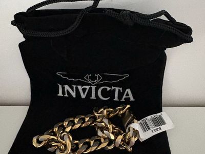 New Invicta Elements Two-Tone Stainless Steel Cuban Link Bracelet – Model 80952