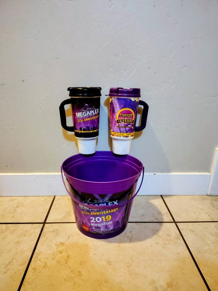 Megaplex Mugs and Popcorn Bucket