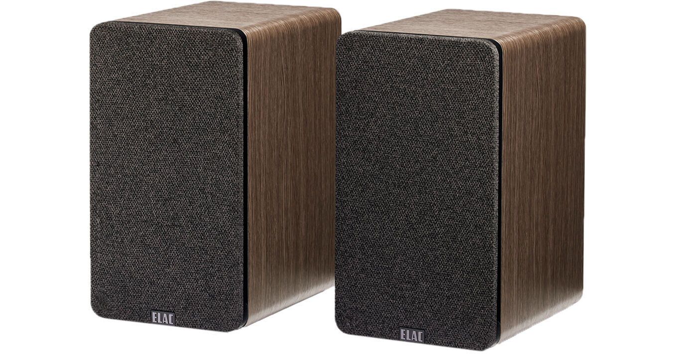 ELAC Debut ConneX DCB41 Powered Bookshelf Speakers - Walnut