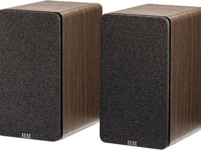 ELAC Debut ConneX DCB41 Powered Bookshelf Speakers - Walnut